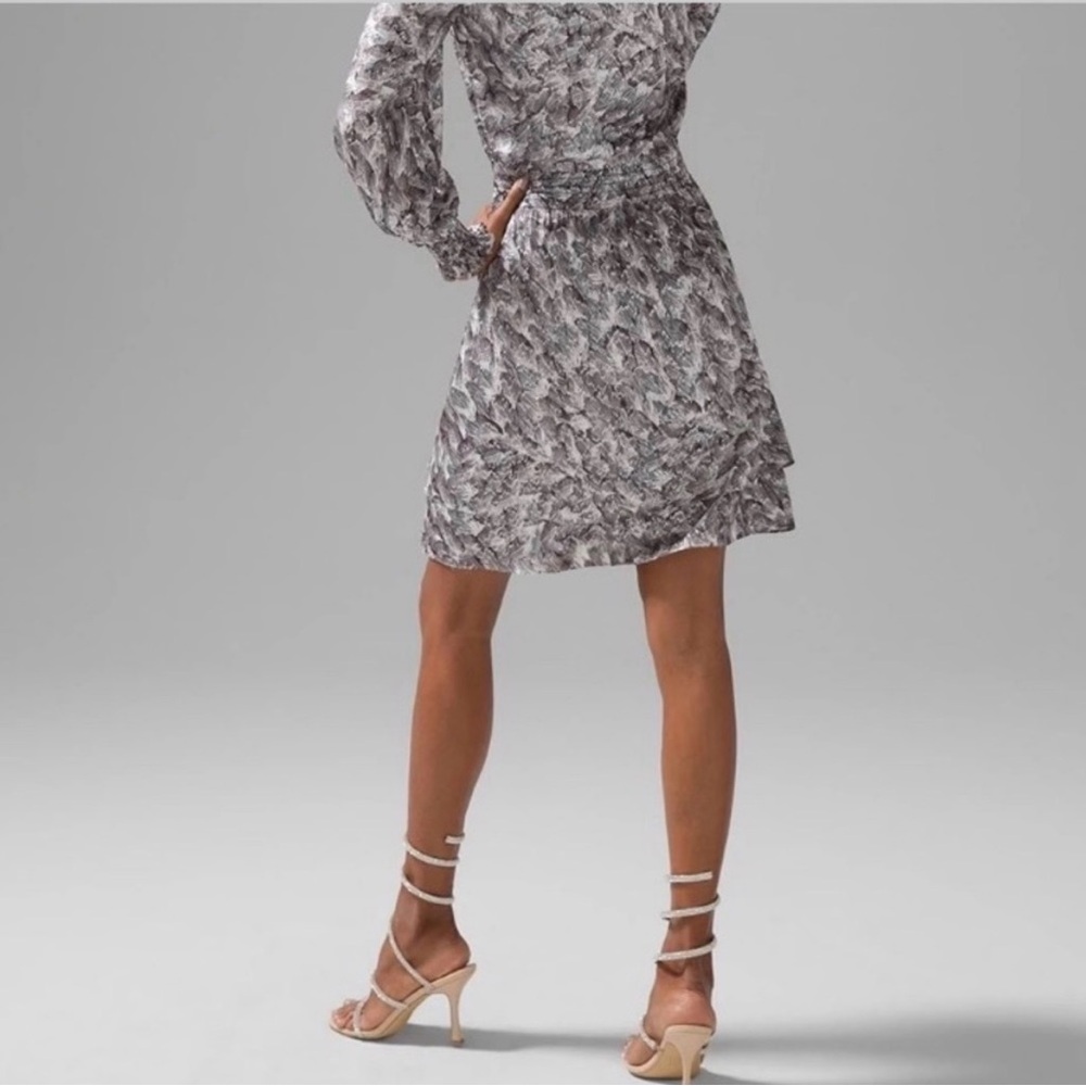 WHBM Feather Print Dress - Picture 4 of 5